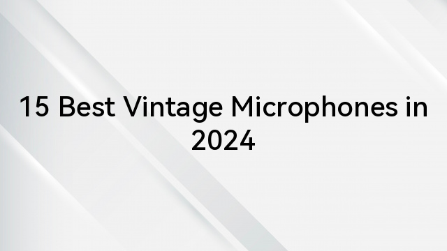 15 Best Vintage Microphones in 2024